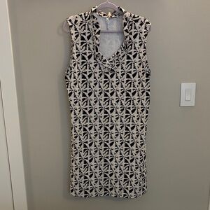 Lulu-B Black and Cream Patterned Top